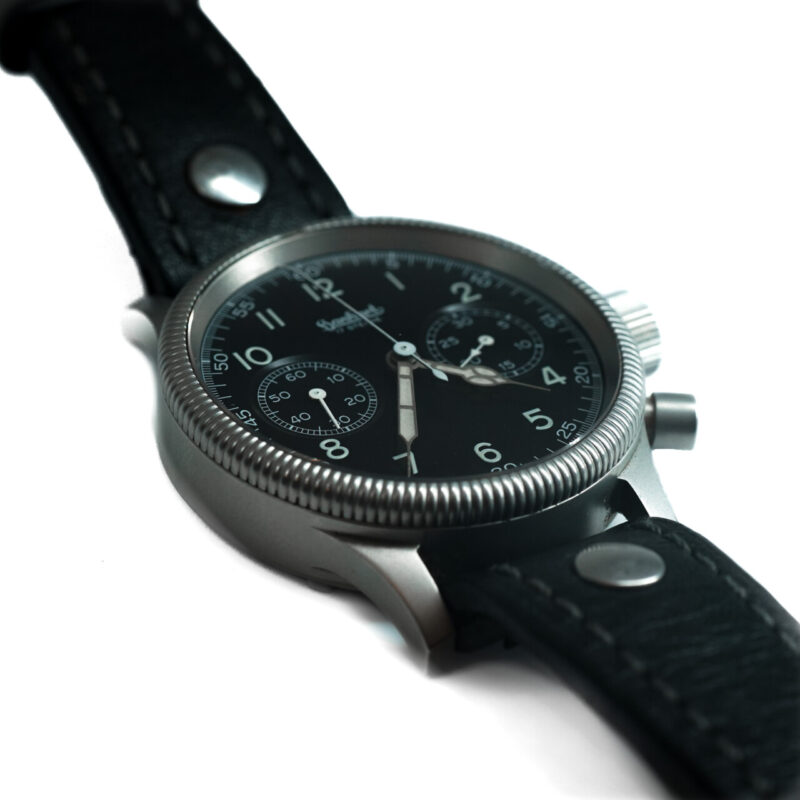 Hanhart Pilot Reissue 1939 Limited Edition 2500 Chronograph Watch #65003