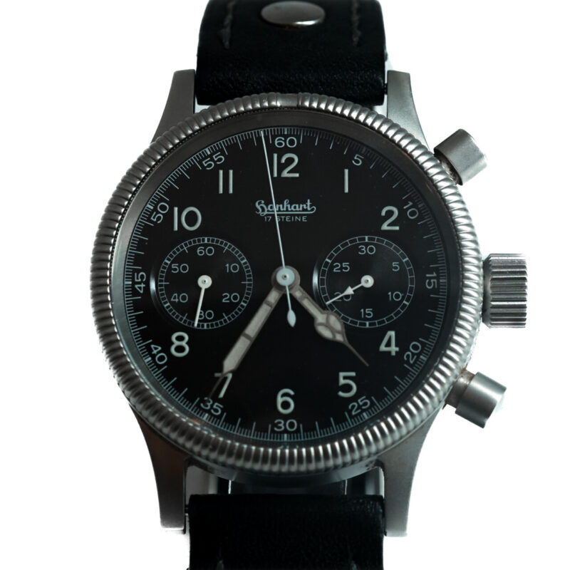 Hanhart Pilot Reissue 1939 Limited Edition 2500 Chronograph Watch #65003