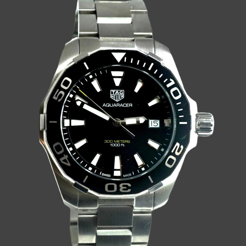 Tag Heuer Aquaracer WAY111A 41mm Black Dial Watch #63210