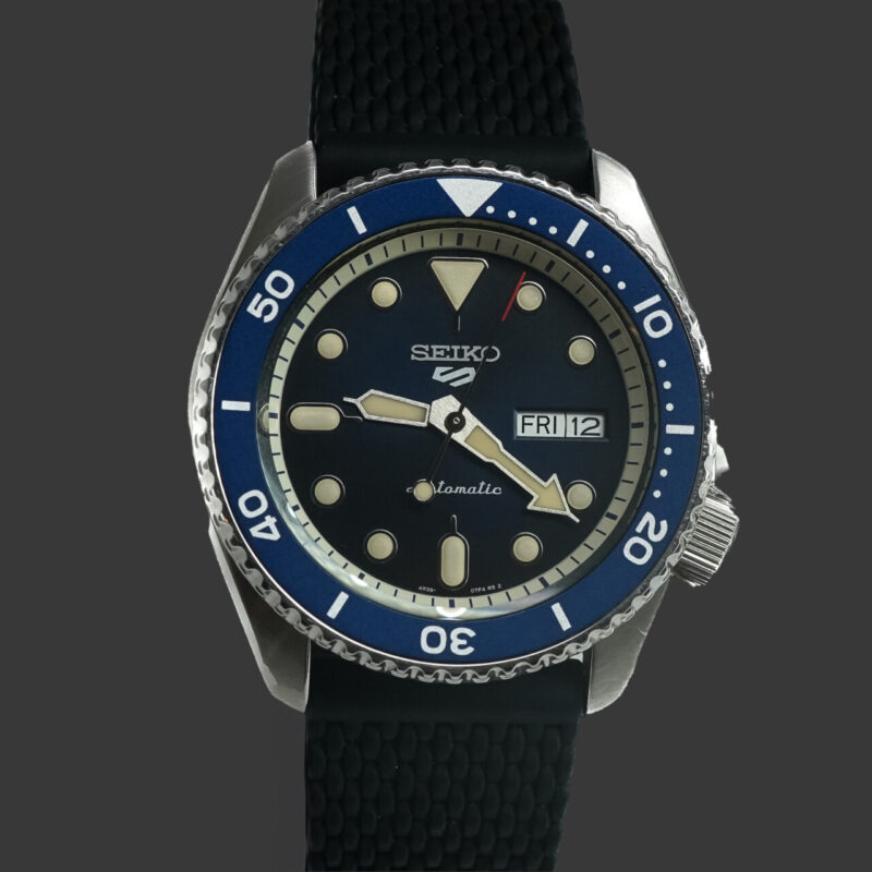 Seiko 5 Sports Gents Blue Face Automatic Watch SRPD51K 4R36-07G0 Near-New Condition #65015