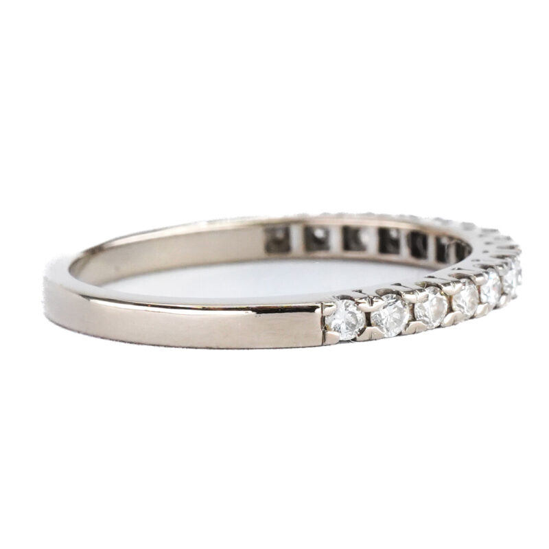 18ct White Gold Diamond Wedding Eternity Ring Band Size L 1/2 #65127