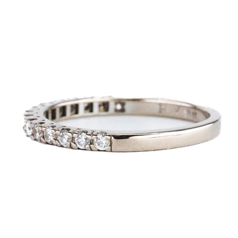 18ct White Gold Diamond Wedding Eternity Ring Band Size L 1/2 #65127