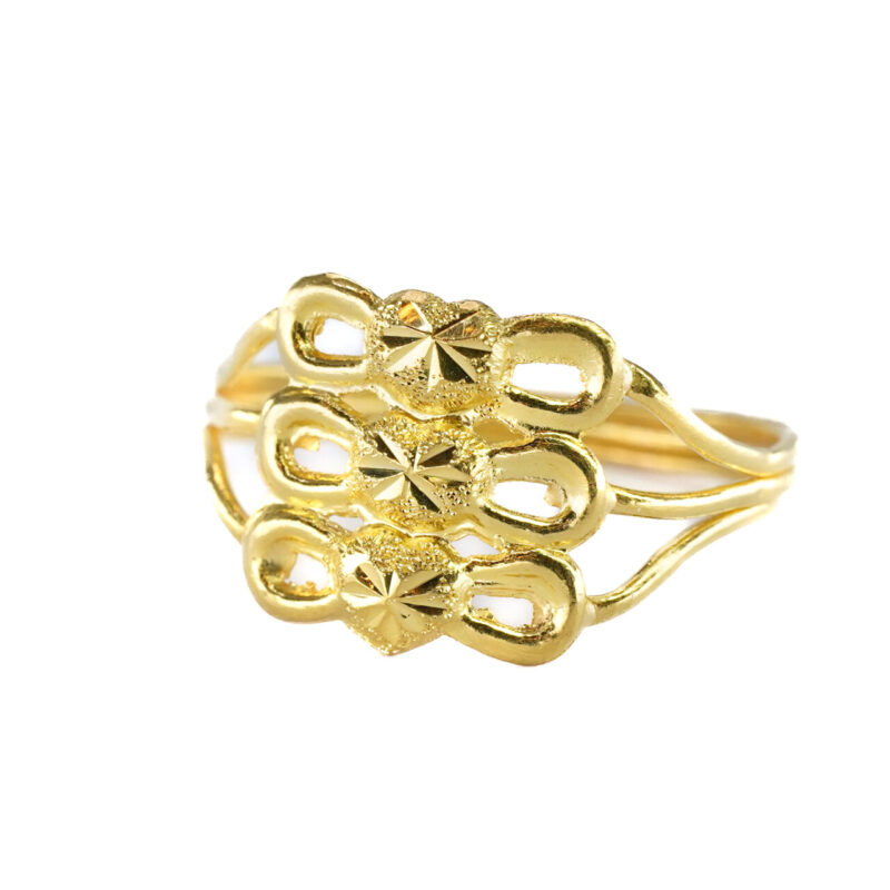 23CT Yellow Gold Ring Size R #65305