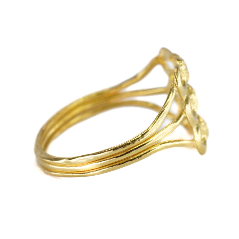 23CT Yellow Gold Ring Size R #65305