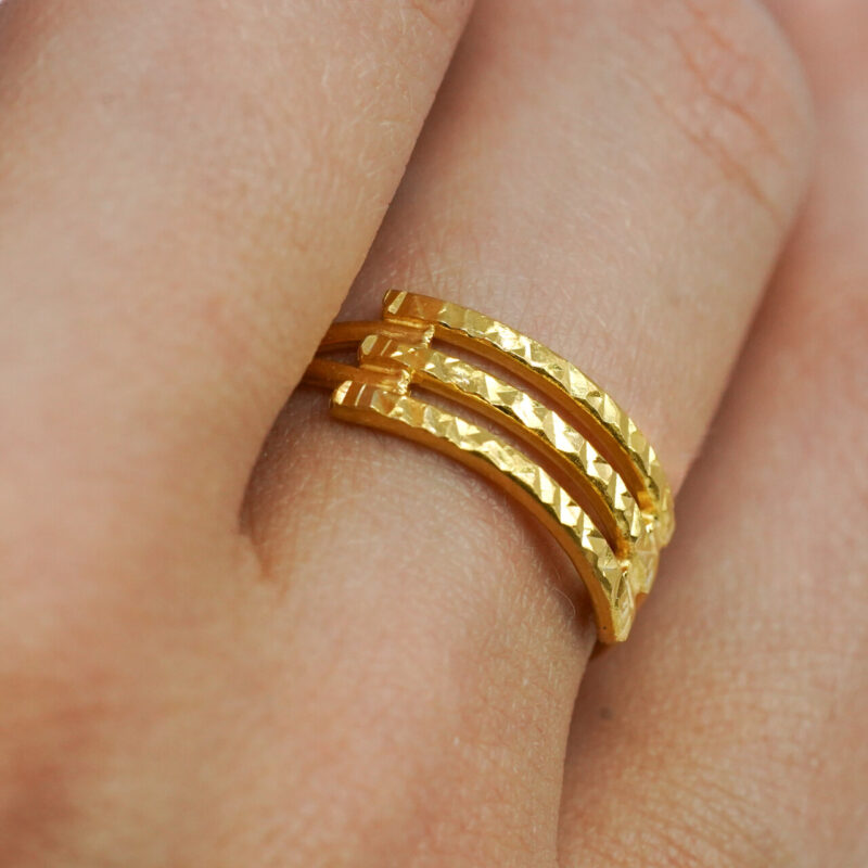 23ct Yellow Gold Ring Size O #65303