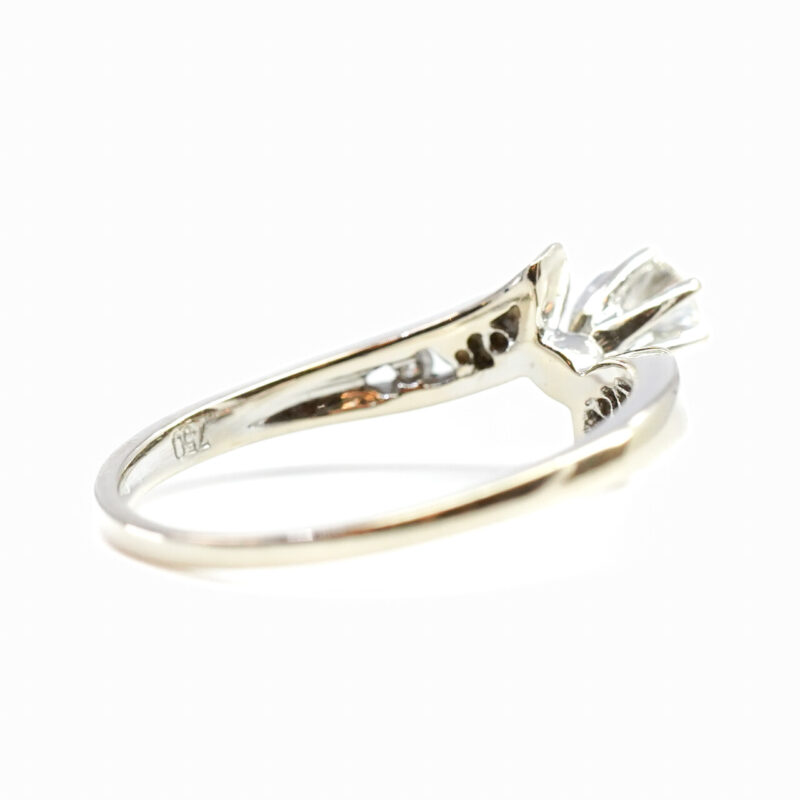 18ct White Gold Diamond Ring Size M #65212