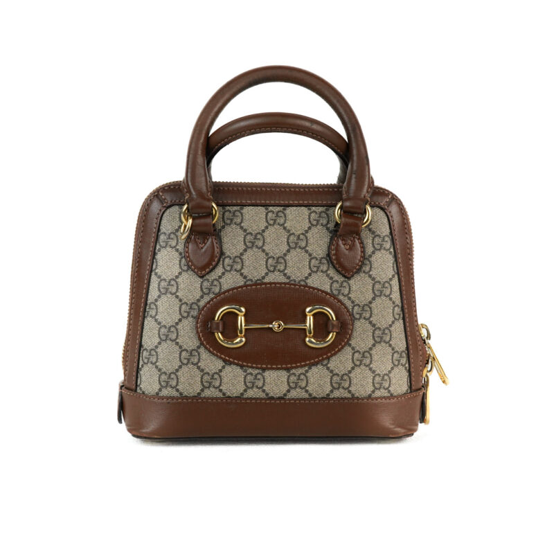 Gucci Horsebit 1955 Mini Top Handle Bag with Strap & COA #64925