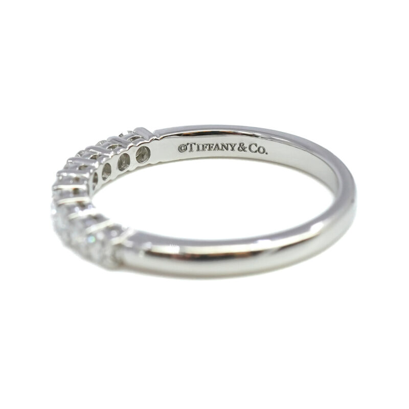 Tiffany & Co - Tiffany Forever Platinum Band with a Half-Circle of Diamonds Size 5.5 #65560 - Image 10