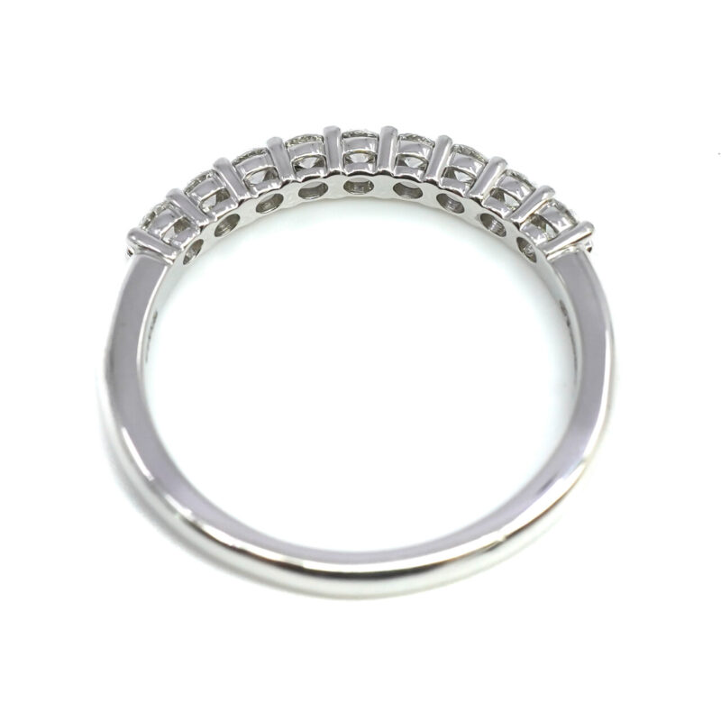 Tiffany & Co - Tiffany Forever Platinum Band with a Half-Circle of Diamonds Size 5.5 #65560 - Image 13