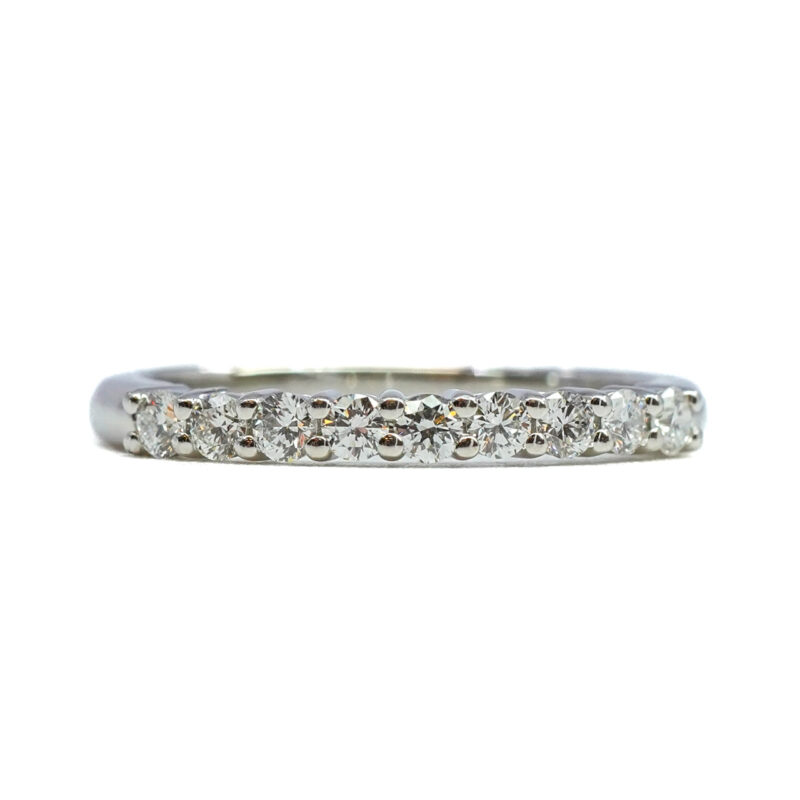 Tiffany & Co - Tiffany Forever Platinum Band with a Half-Circle of Diamonds Size 5.5 #65560 - Image 3