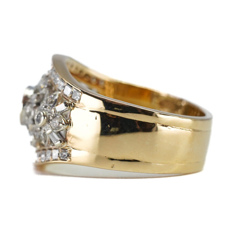 1.41ct Old-European & Princess Cut Diamond Ring - 9ct Yellow Gold Valued $6450 Size Q #65241