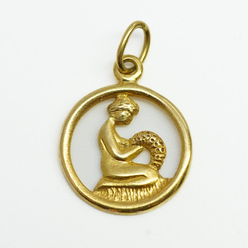 16ct Yellow Gold Aquarius Pendant #64356