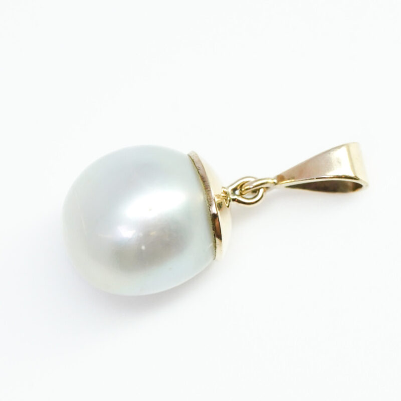 9ct Yellow Gold Pearl Pendant #65324 - Image 3