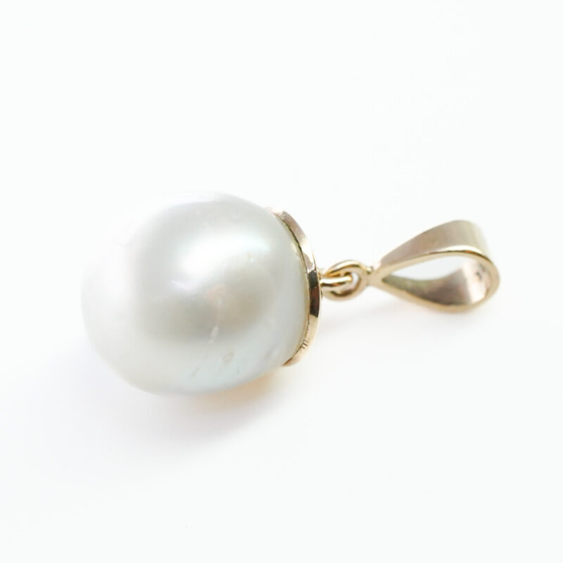 9ct Yellow Gold Pearl Pendant #65324 - Image 12