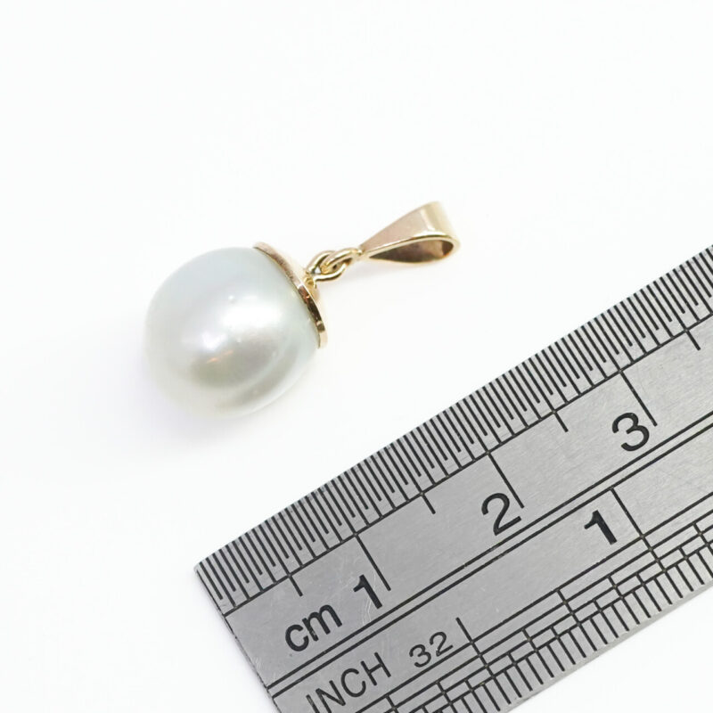 9ct Yellow Gold Pearl Pendant #65324 - Image 4