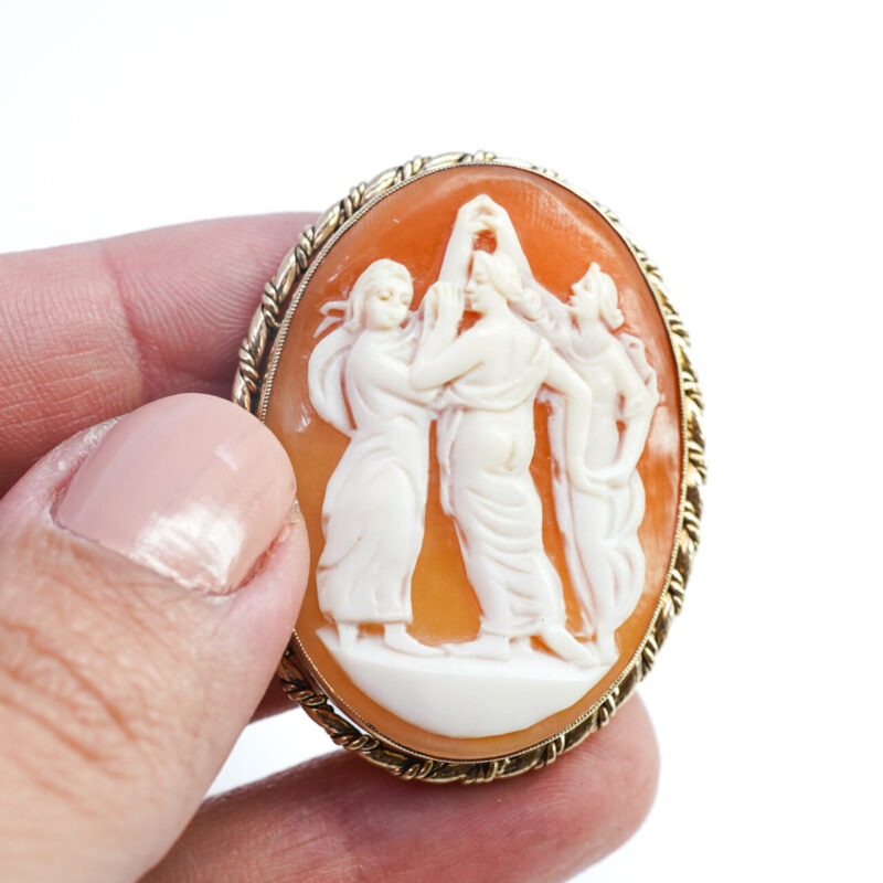 Cameo Brooch / Pendant in 9ct Yellow Gold #64373