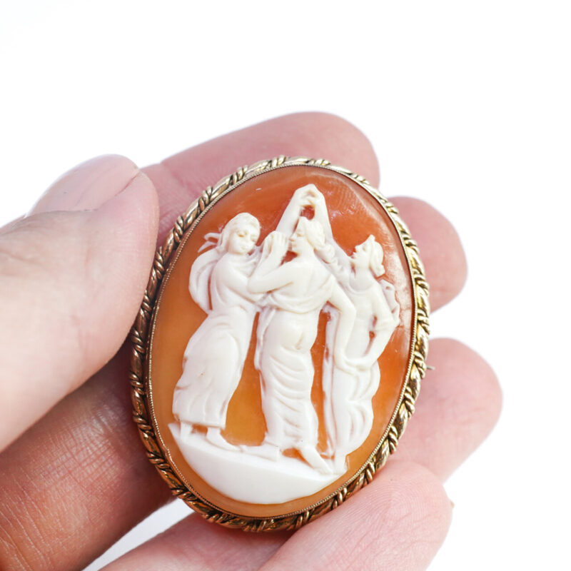 Cameo Brooch / Pendant in 9ct Yellow Gold #64373