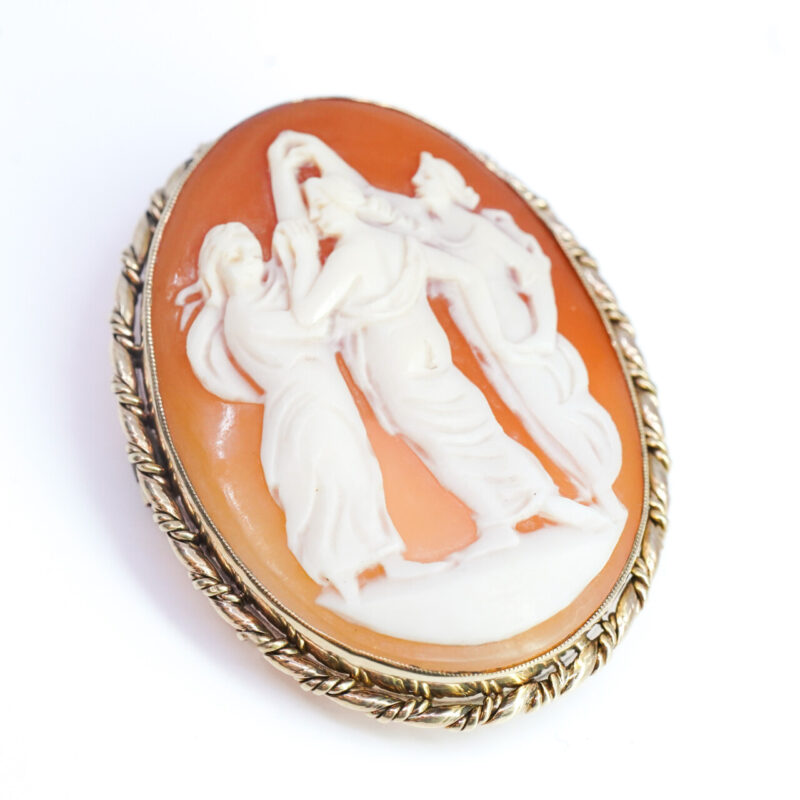 Cameo Brooch / Pendant in 9ct Yellow Gold #64373