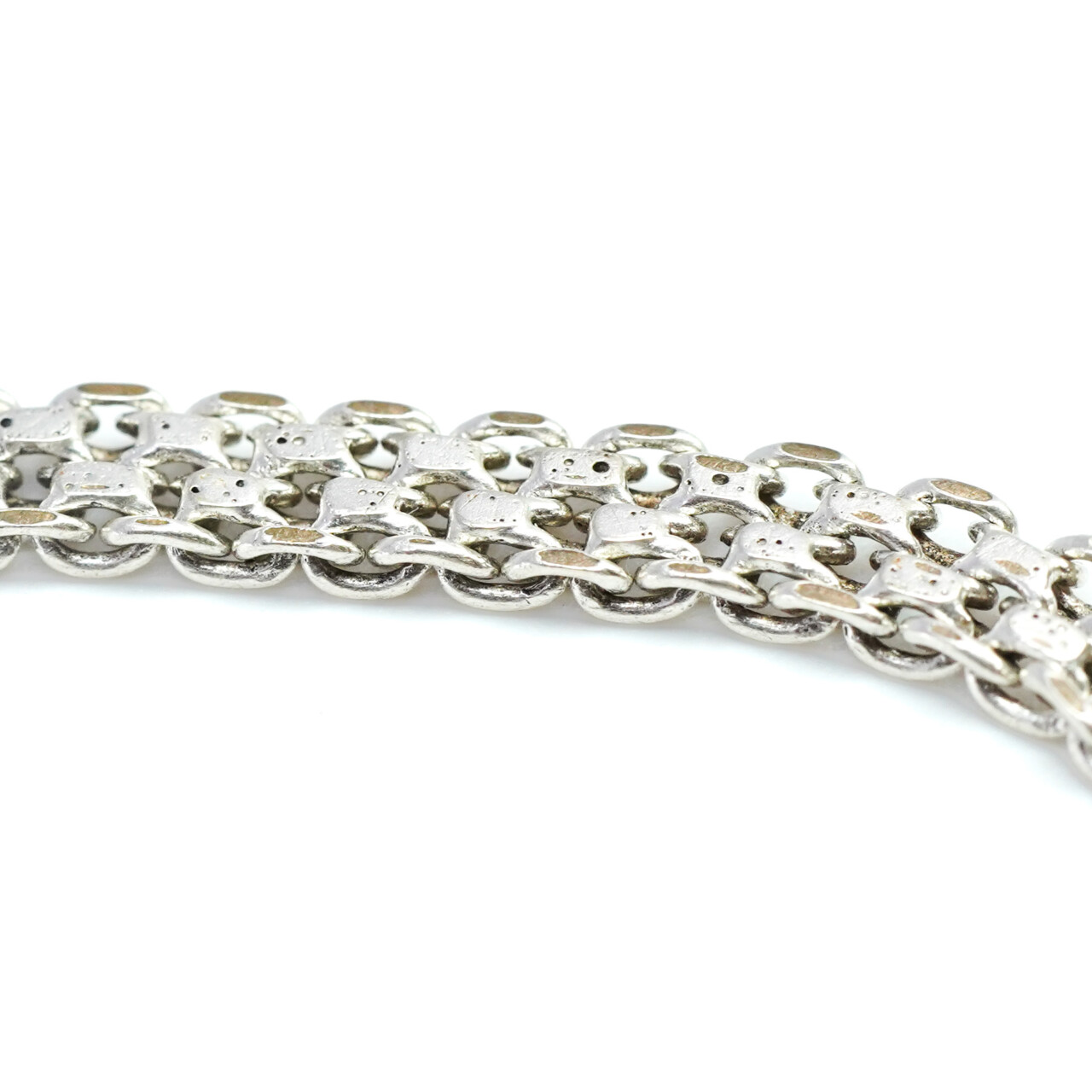 Weave Link Chain Anklet Made In Silver 60% Anklet 27.5cm #63988 Weave Link Chain Anklet Made In Silver 60% Anklet 27.5cm #63988 - Image 2
