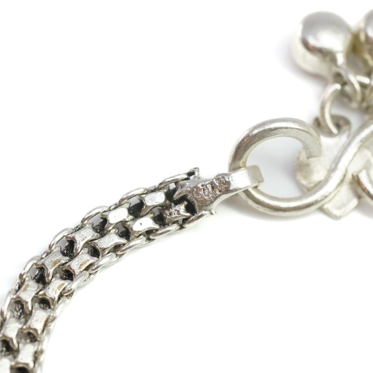 Weave Link Chain Anklet Made In Silver 60% Anklet 27.5cm #63988 Weave Link Chain Anklet Made In Silver 60% Anklet 27.5cm #63988 - Image 4