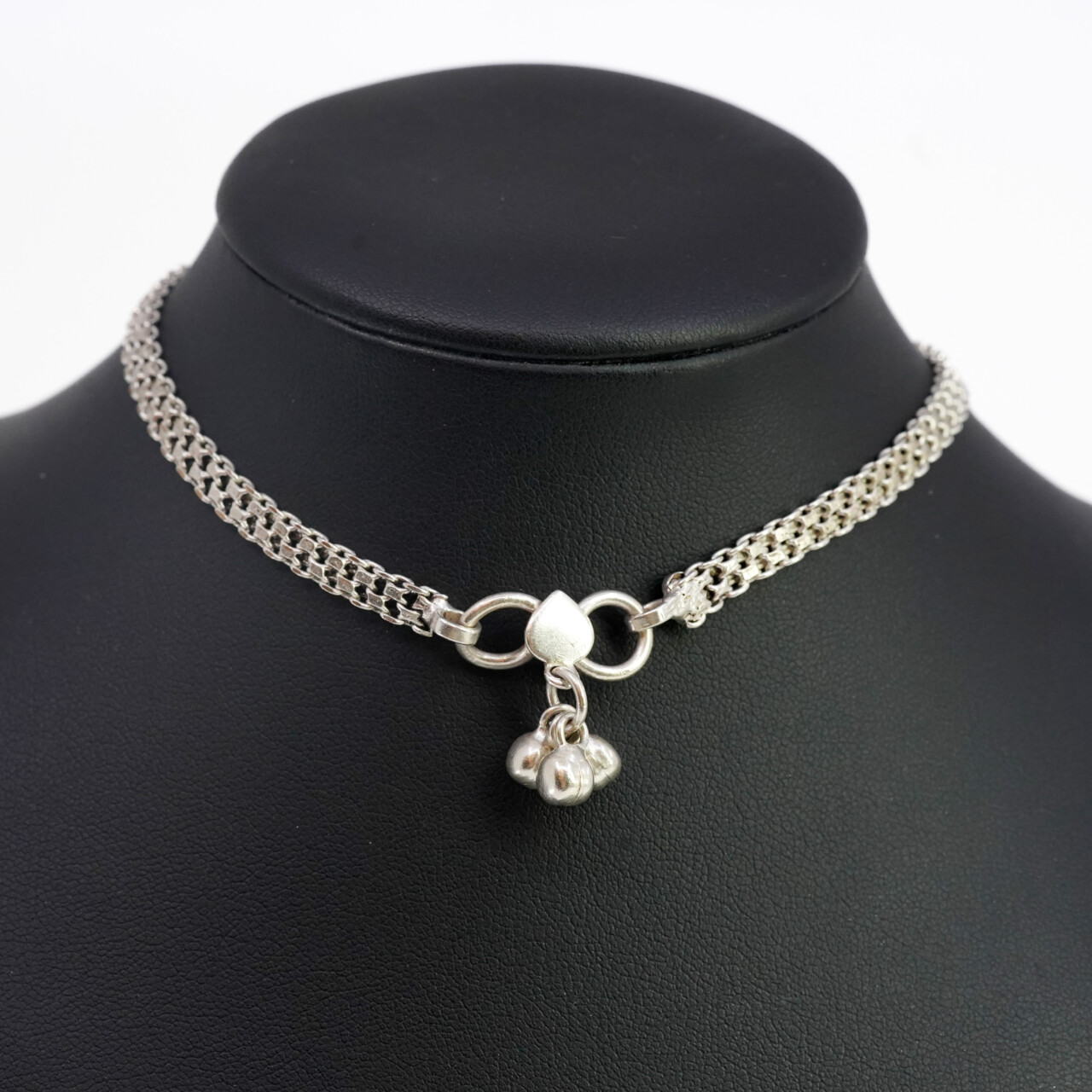 Weave Link Chain Anklet Made In Silver 60% Anklet 27.5cm #63988 Weave Link Chain Anklet Made In Silver 60% Anklet 27.5cm #63988 - Image 8