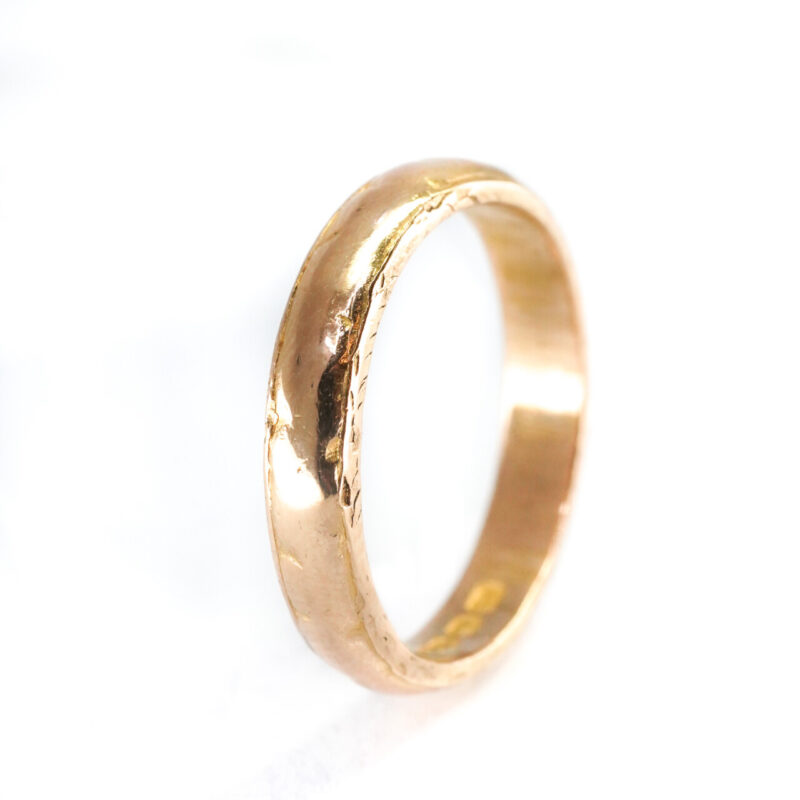 Antique 22ct Yellow Gold Band Ring Birmingham C/1928 Size O #65391 - Image 5