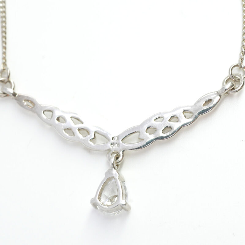 Sterling Silver Celtic Cubic Zirconia Necklace 46cm #65370 - Image 4