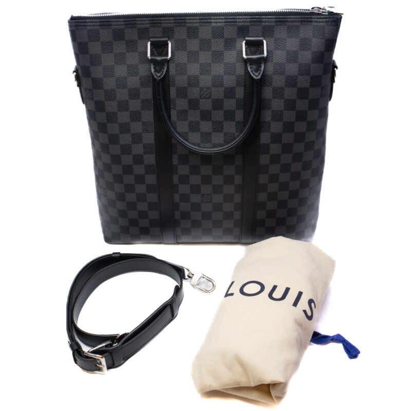 Louis Vuitton Damier Graphite Anton Tote Bag Briefcase + Accessories & COA #64399