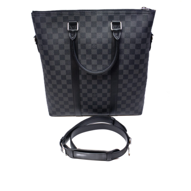 Louis Vuitton Damier Graphite Anton Tote Bag Briefcase + Accessories & COA #64399