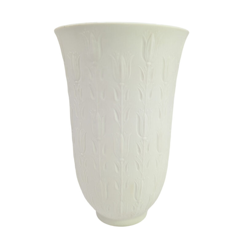 Bjorn Wiinblad Rosenthal - Studio Line White Porcelain Vase - Tulip Floral Motif #65161