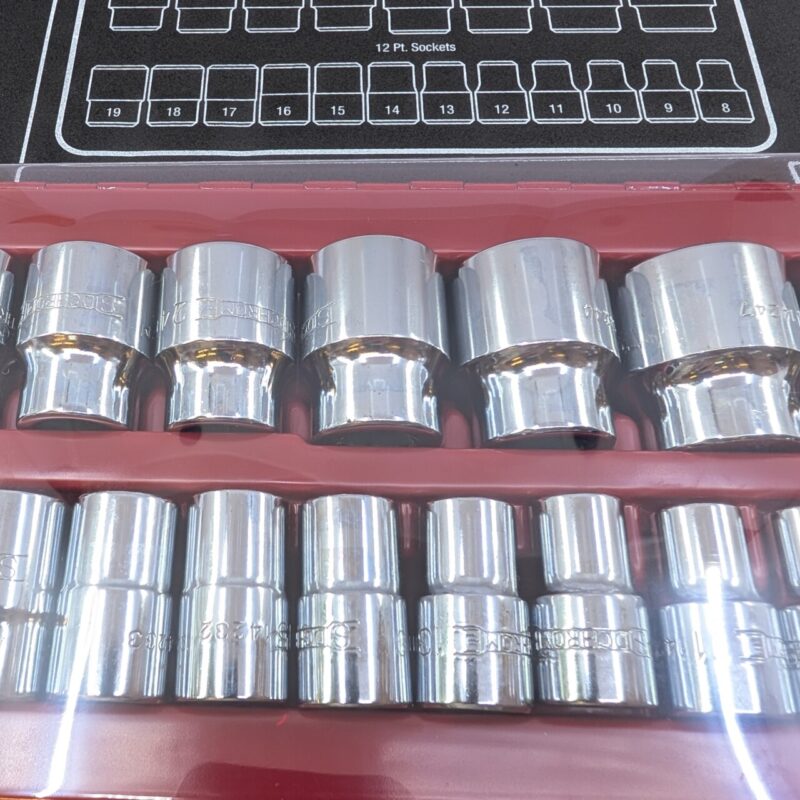 Sidchrome SCMT14214 20 Piece Metric 1/2 Drive Socket Set *NEW* #65225