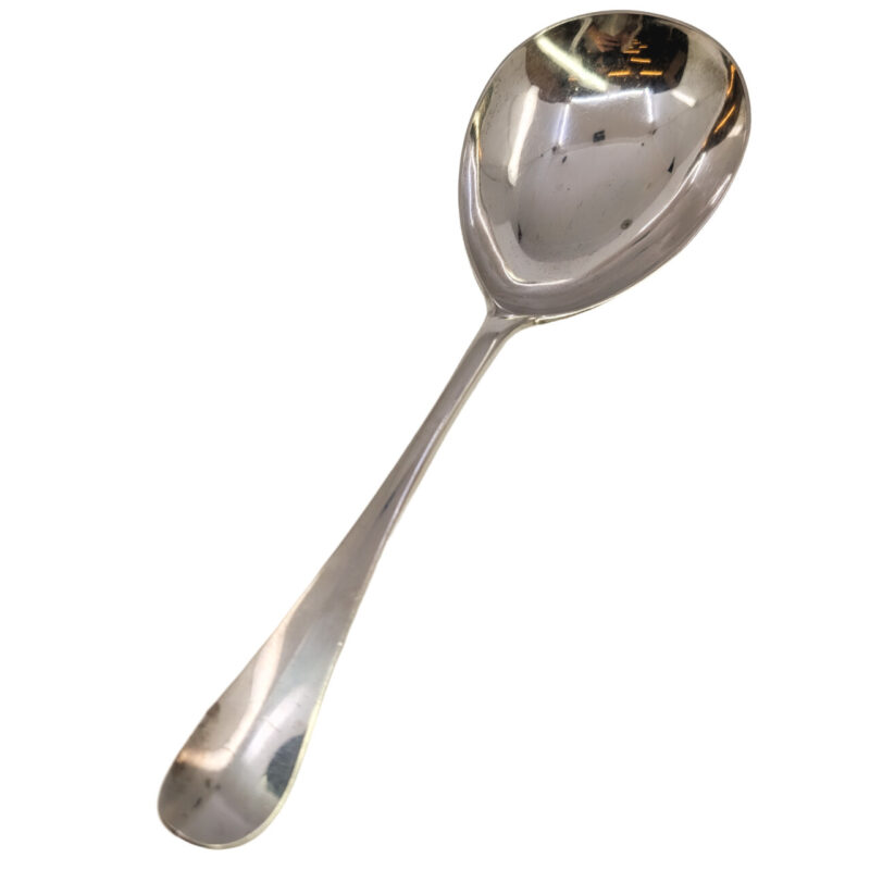 Antique Large Solid 833 Dutch Silver Serving Spoon (1919 Nederlands) #A65177