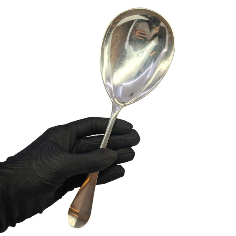 Antique Large Solid 833 Dutch Silver Serving Spoon (1919 Nederlands) #A65177