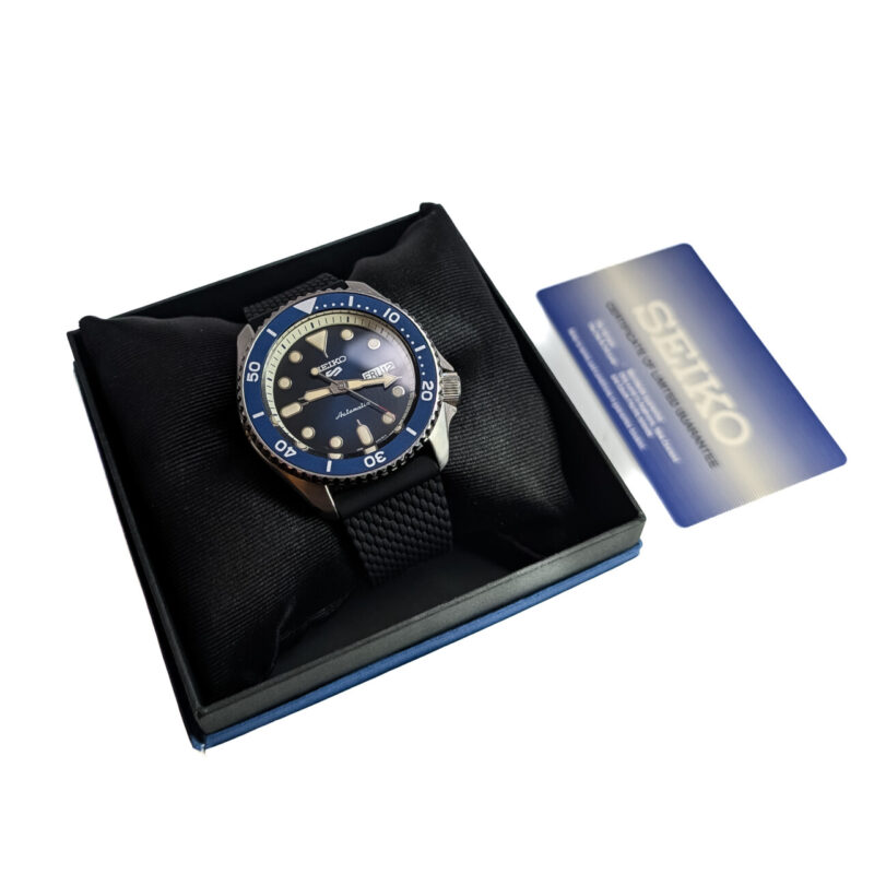 Seiko 5 Sports Gents Blue Face Automatic Watch SRPD51K 4R36-07G0 Near-New Condition #65015