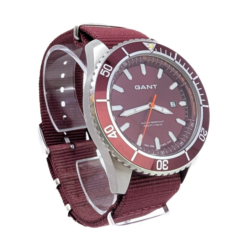 Gant Seabrook Military Red Nylon W70635 Quartz Watch #65013 - Image 3