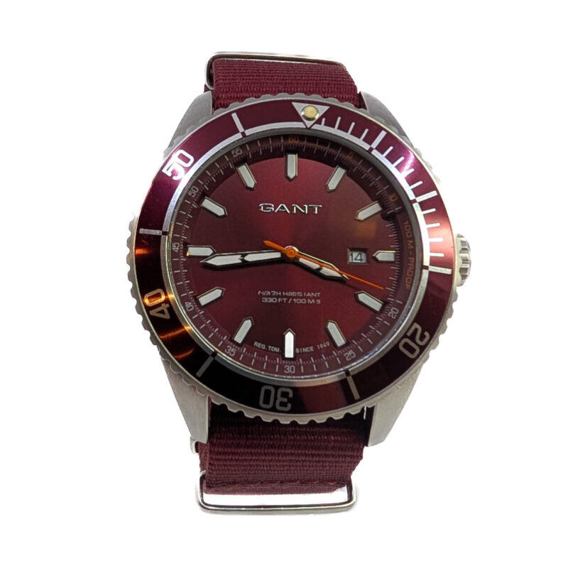 Gant Seabrook Military Red Nylon W70635 Quartz Watch #65013 - Image 5