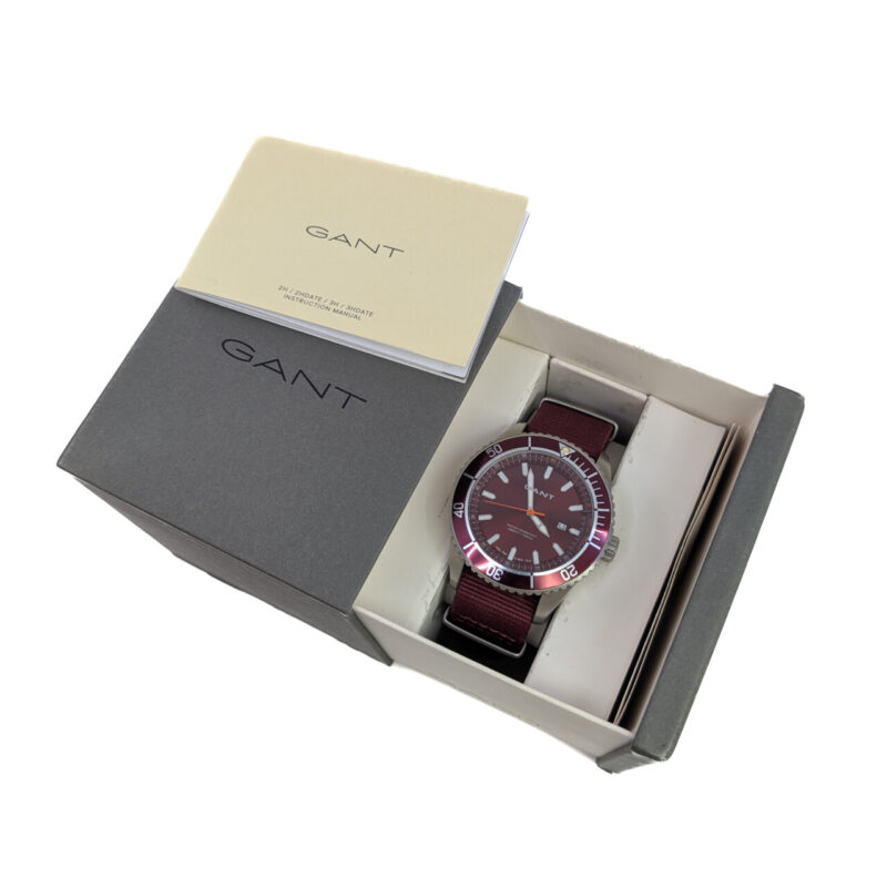 Gant Seabrook Military Red Nylon W70635 Quartz Watch #65013 - Image 12