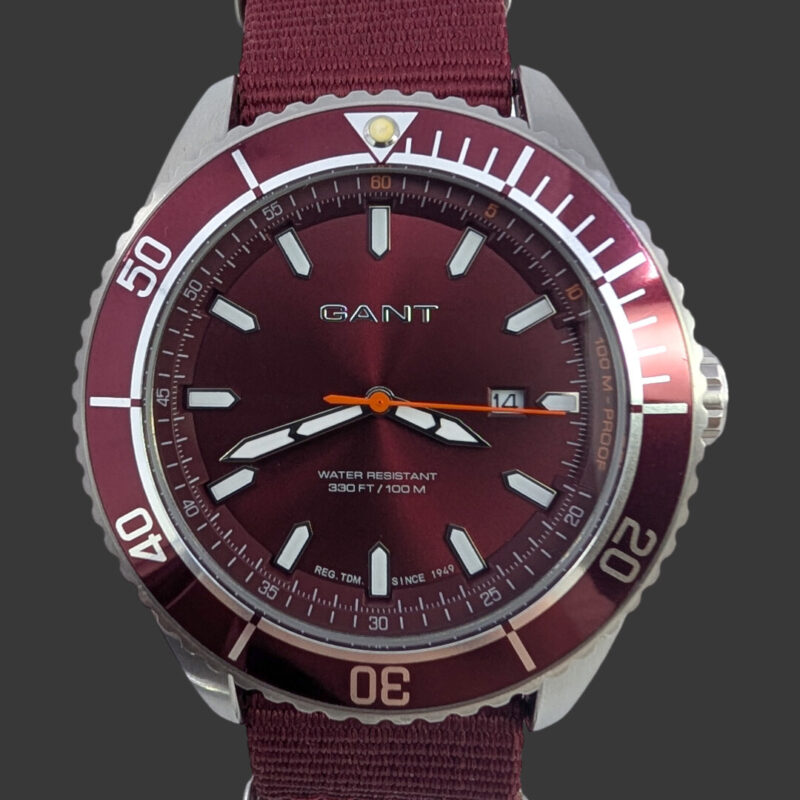 Gant Seabrook Military Red Nylon W70635 Quartz Watch #65013