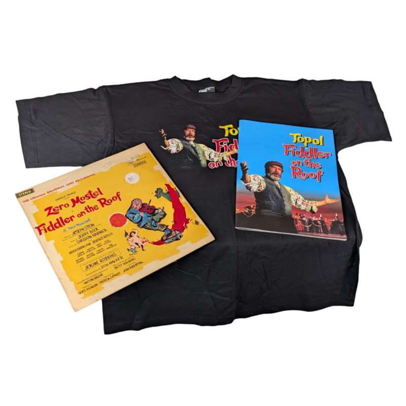 Topol in Fiddler on the Roof Memorabilia Set – T-Shirt Program Tickets & Record #62033