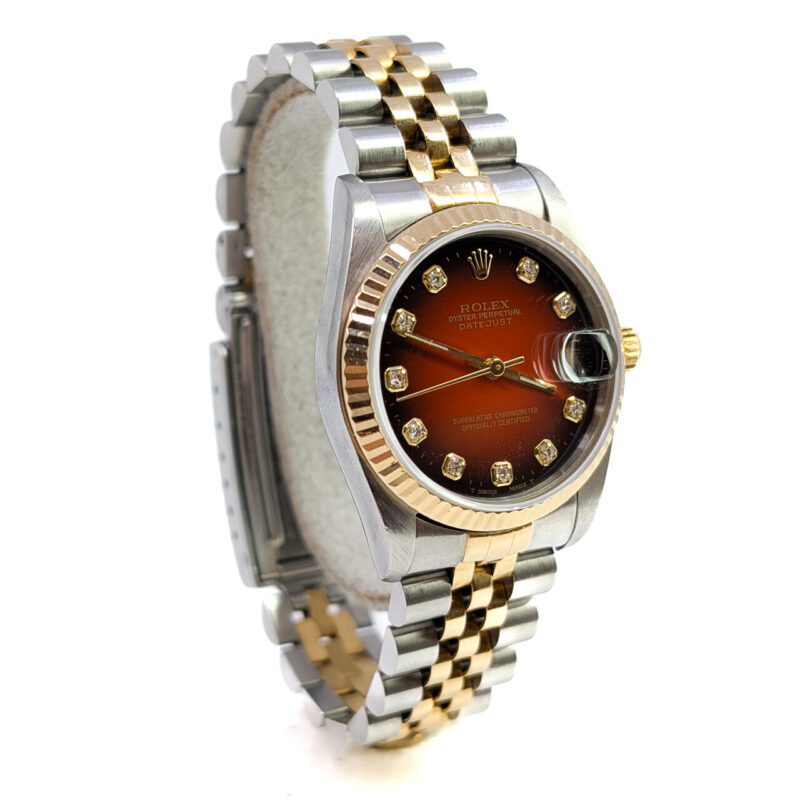 Rolex DateJust 31mm 78273 Watch – Two-Tone with Red Diamond Dial c.1999 #65310 - Image 2