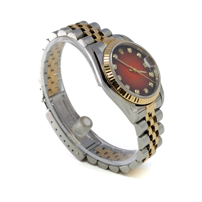 Rolex DateJust 31mm 78273 Watch – Two-Tone with Red Diamond Dial c.1999 #65310 - Image 7