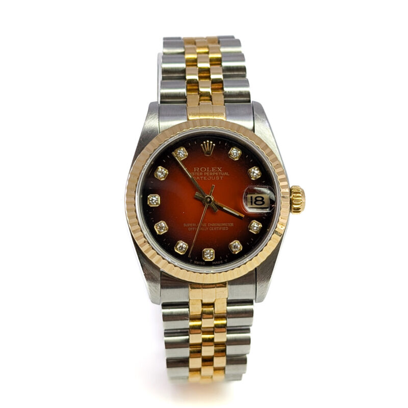 Rolex DateJust 31mm 78273 Watch – Two-Tone with Red Diamond Dial c.1999 #65310 - Image 8