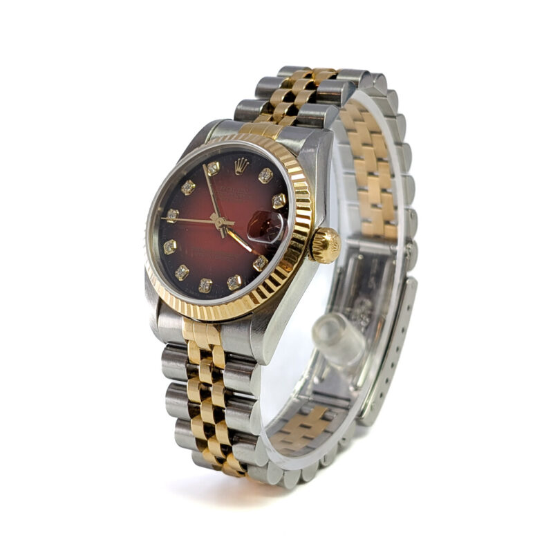 Rolex DateJust 31mm 78273 Watch – Two-Tone with Red Diamond Dial c.1999 #65310 - Image 9