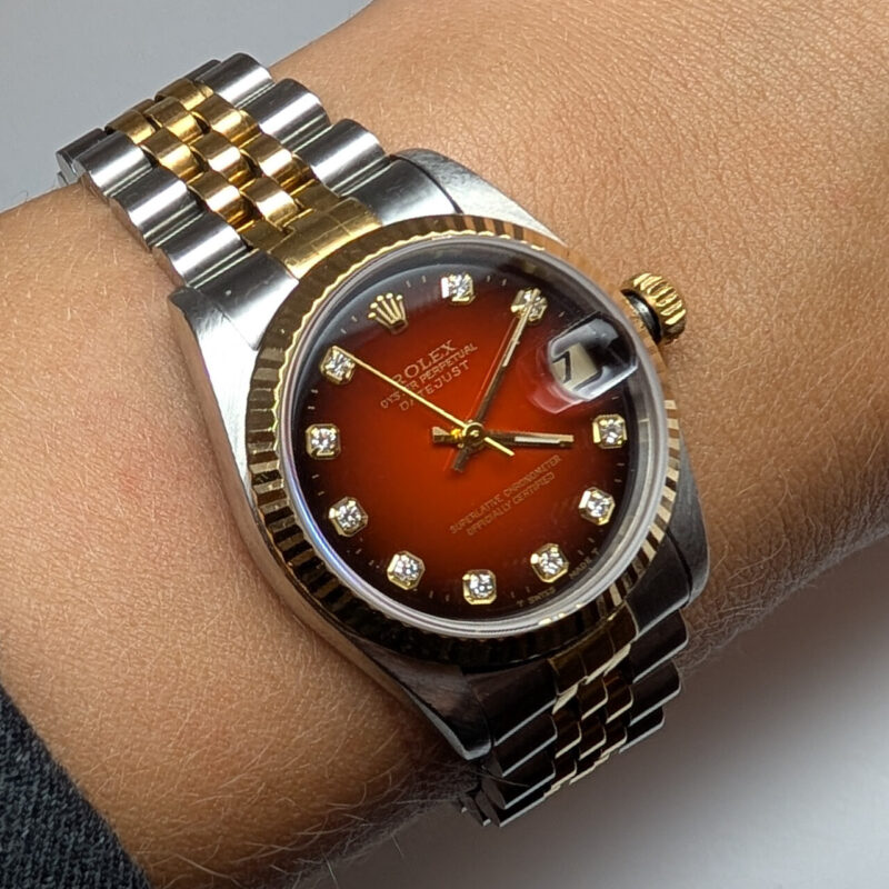 Rolex DateJust 31mm 78273 Watch – Two-Tone with Red Diamond Dial c.1999 #65310 - Image 14