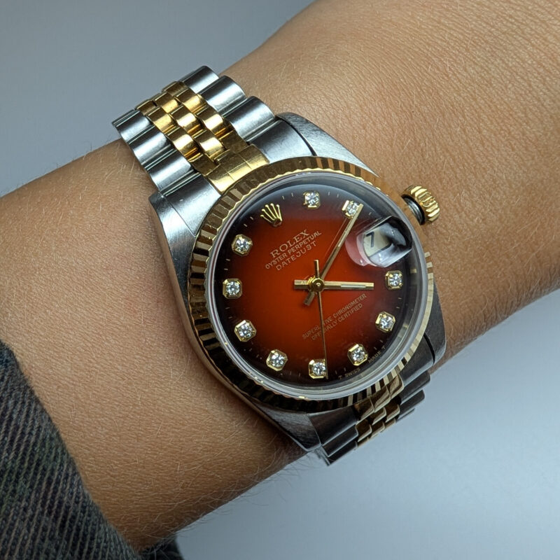 Rolex DateJust 31mm 78273 Watch – Two-Tone with Red Diamond Dial c.1999 #65310 - Image 16