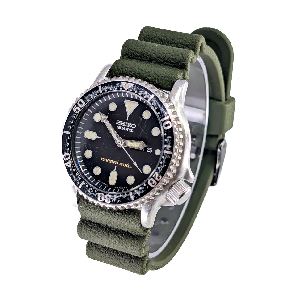 Seiko 7N36-7A00 Quartz 42mm Divers 200m Watch #65029 - Monty