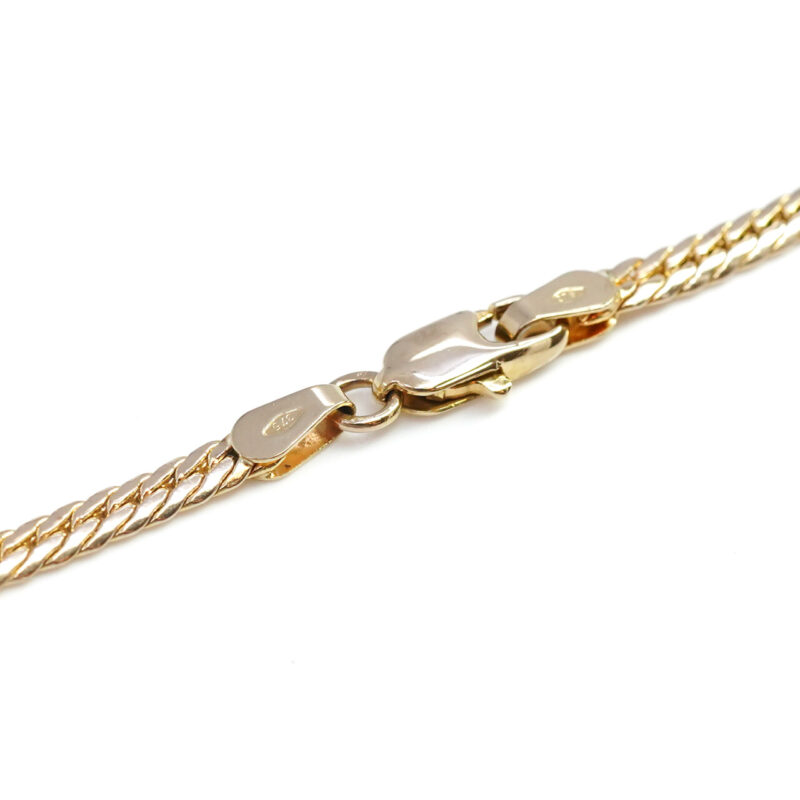 Omega Necklace with Diamond Centrepiece - 9ct Yellow Gold #65342