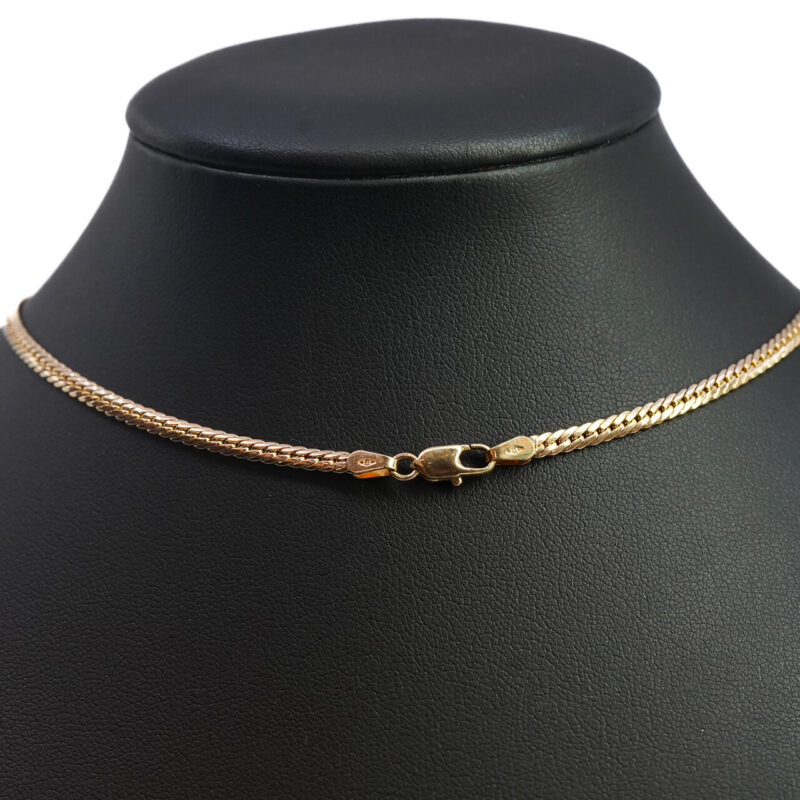 Omega Necklace with Diamond Centrepiece - 9ct Yellow Gold #65342