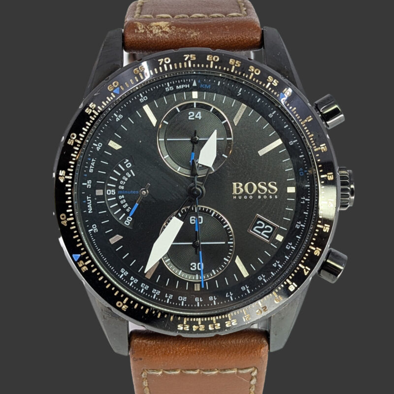 Hugo Boss Pilot Edition Chrono Gents 44mm Quartz Watch HB424.1.34.3529 #65267