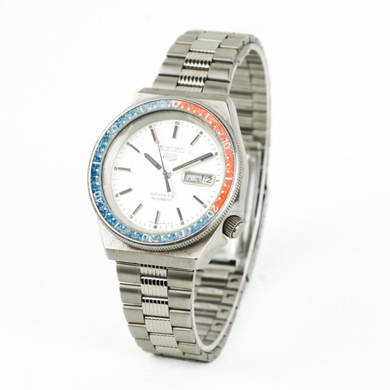 Vintage Seiko 5 Sports Diver Pepsi Bezel 8309-836A Automatic Watch C.1982 #65463 - Image 5